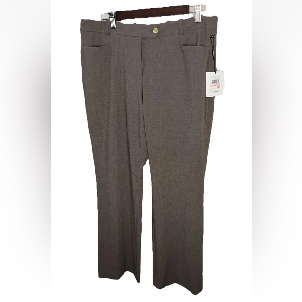 Calvin Klein Women's Modern Fit Dress Pants Beige Brown Size 10 NWT Boot Cut Leg - Picture 3 of 8
